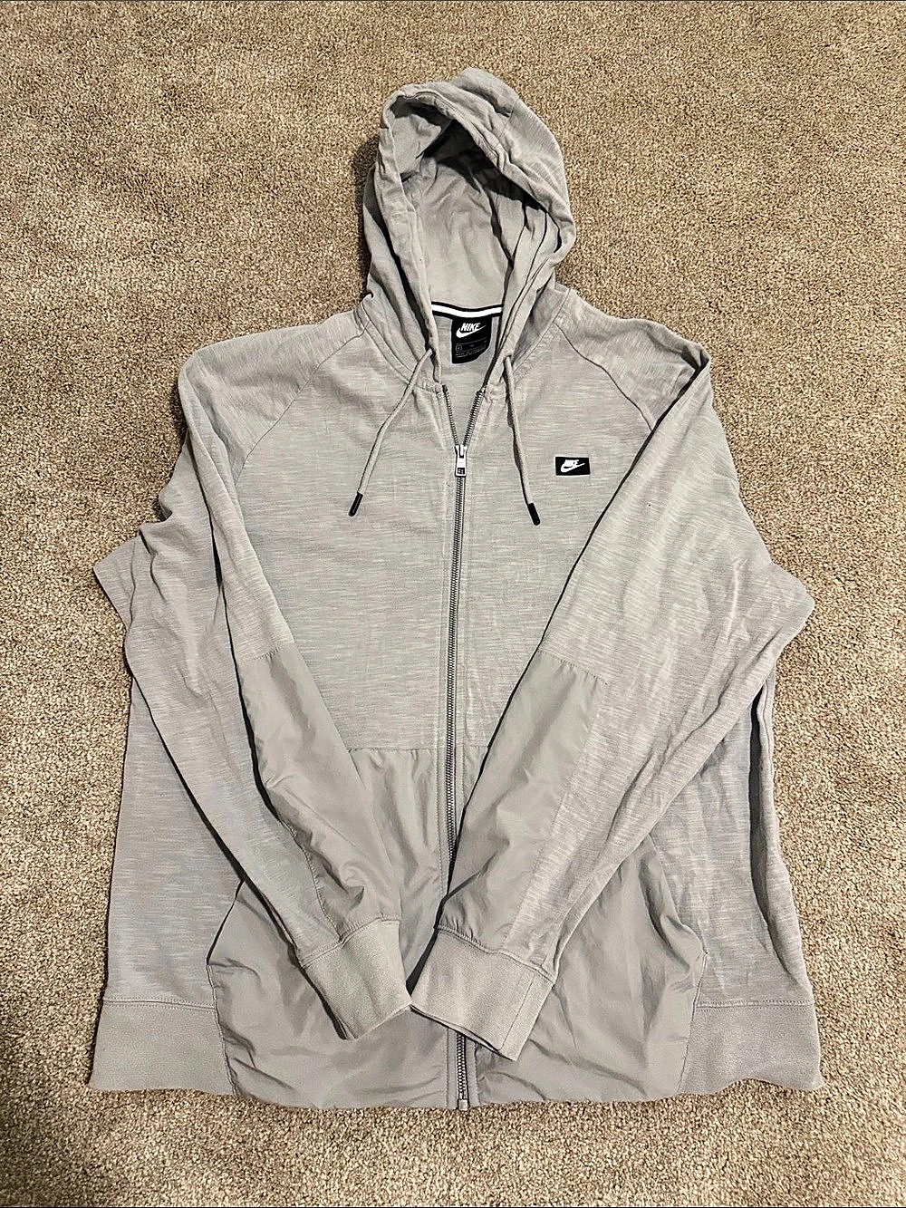Nike Gray Hooded Full-Zip Jacket XL Like New